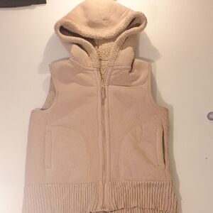 Beige Hooded Vest